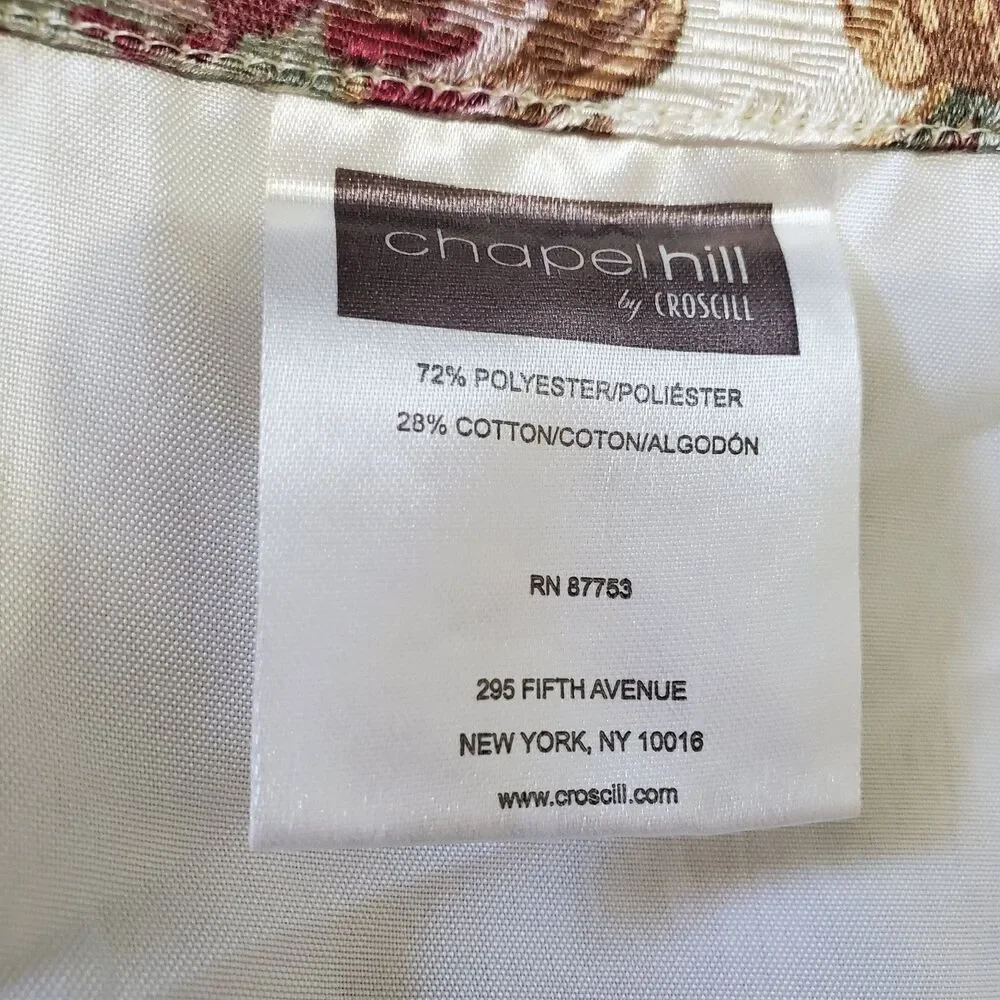 Chapel Hill By Croscill Single Drape Panel Jacquard Baroque Cream 83